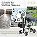 VitaSophy Knee Scooter with Disc Brake System, Steerable Knee Walker for Adults for Foot Surgery, Broken Ankle, Foldable Rover Scooter for Broken Foot Injured Leg Crutch (Black)