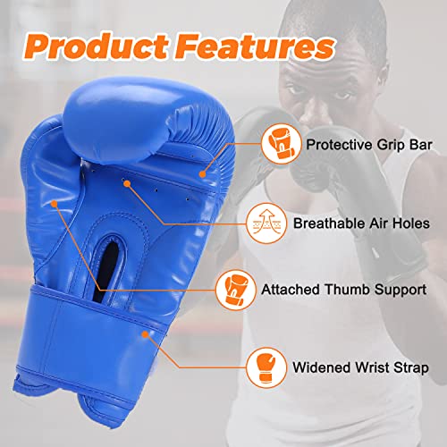 Limmax Boxing Training Gloves Pro Sparring Gloves For Men Women Heavy Punching Bag Gloves Mma Fighting Gloves Kickboxing Martial Arts Gloves For Mma Thai Training Ufc For Men Blue 12Oz #TOP3