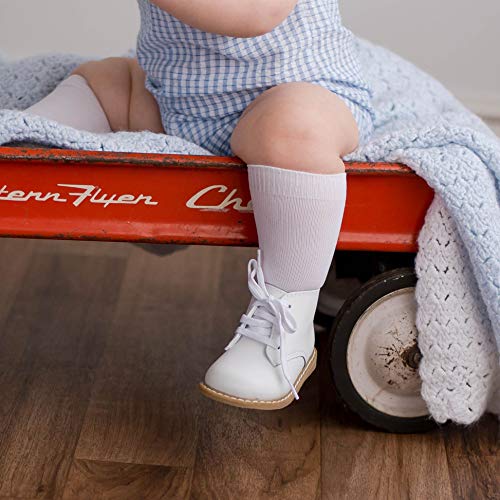 Baby Deer Infant/Toddler First Steps Walking Shoes, White, 7 M US