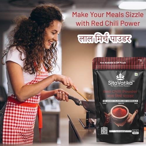 Image of Sitavatika 100% Natural Red Chilli Powder 500gm No Added Colours and Chemical with Spicy Taste Lal Mirch Powder