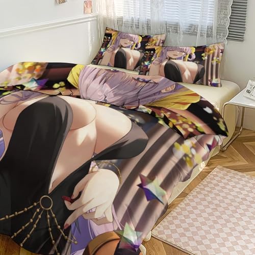 布団カバー シングル BBドバイ Fate FGO 掛け布団カバー 3点セット 259x229cm かけ布団カバー 枕カバ マイクロファイバー あったか 柔らかい 肌に優しい 快適 ふとんカバー 長く使える摩擦耐久性 生地の縮みや型崩れ防止に 簡単着脱 布