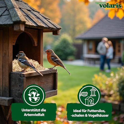 Eggersmann volaris Gehackte Erdnüsse Vogelfutter 2,5kg – Vogelfutter Erdnüsse für Wildvögel Energie- & proteinreich – Gehackte Erdnusskerne frisch & naturbelassen – Hochwertiges Wildvogelfutter