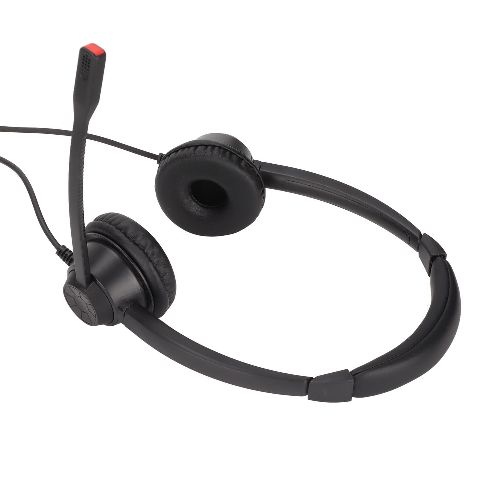Cuffie RJ9 con cancellazione del rumore, funzione mute con cavo, cuffie aziendali con microfono, regolazione del volume per telefono VOIP, cuffie binaurali da ufficio per call center