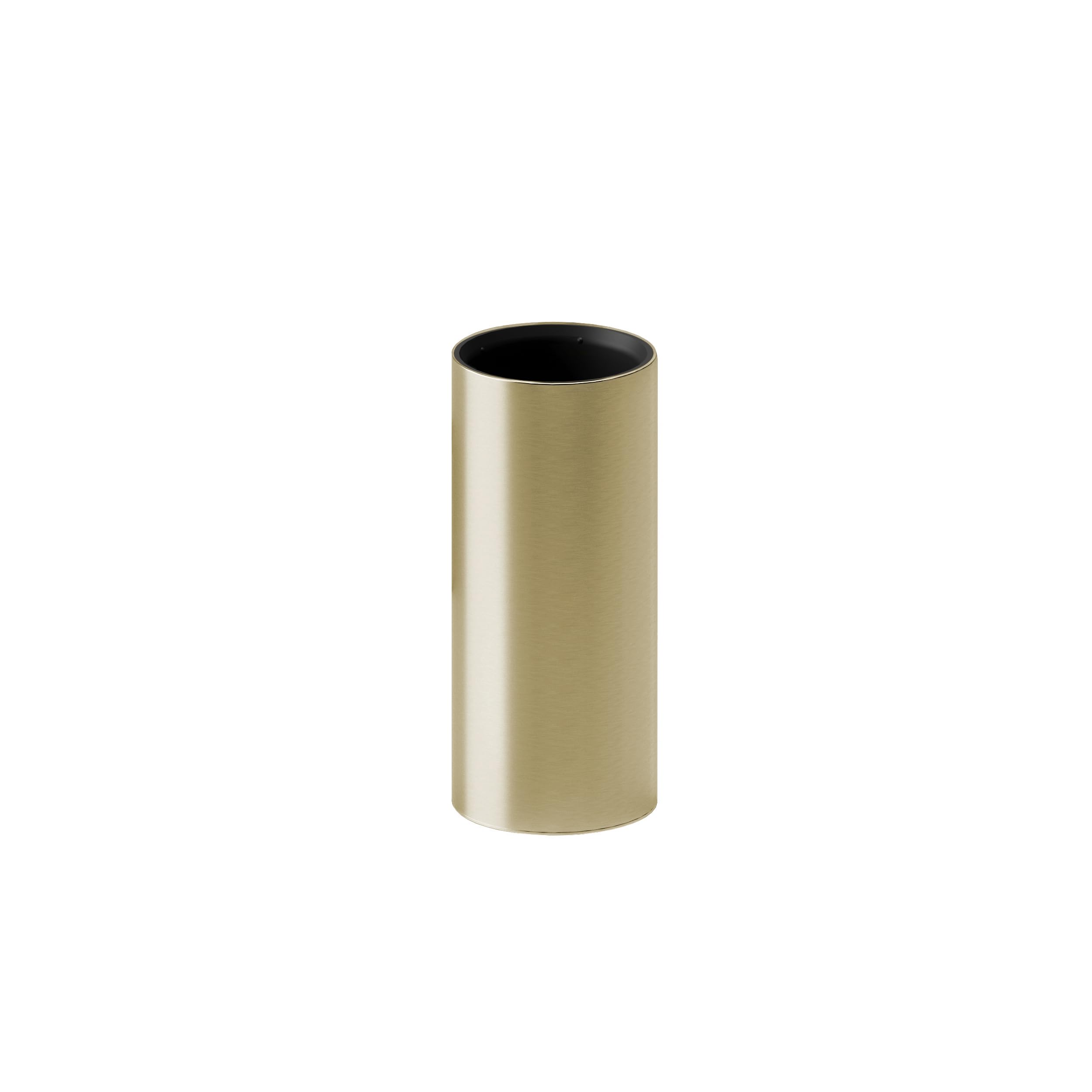 COSMIC Architect SP Vaso Portacepillos para Encimera de Baño con Diseño Circular y Minimalista. Soporte para Cepillos de Dientes Fabricado en Metal de Oro Cepillado Mate
