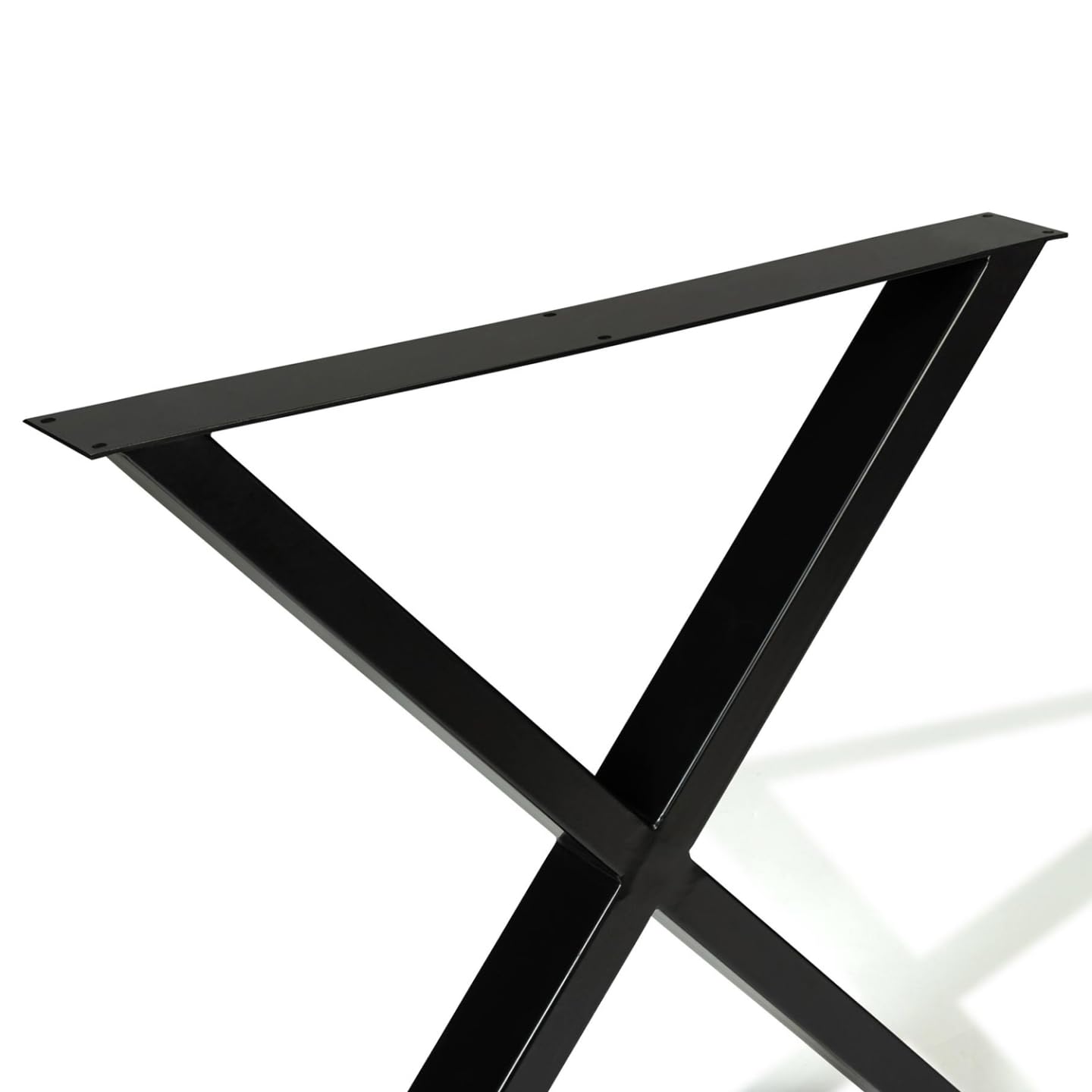 IDMarket - Lot de 2 Pieds de Table Forme X 72x73 cm Noir Design Industriel