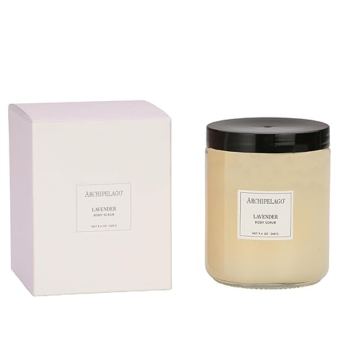 Archipelago Botanicals Exfoliante corporal de lavanda Lavanda con notas de naranja amarga y sándalo Exfolia y rejuvenece (9.4 onzas)