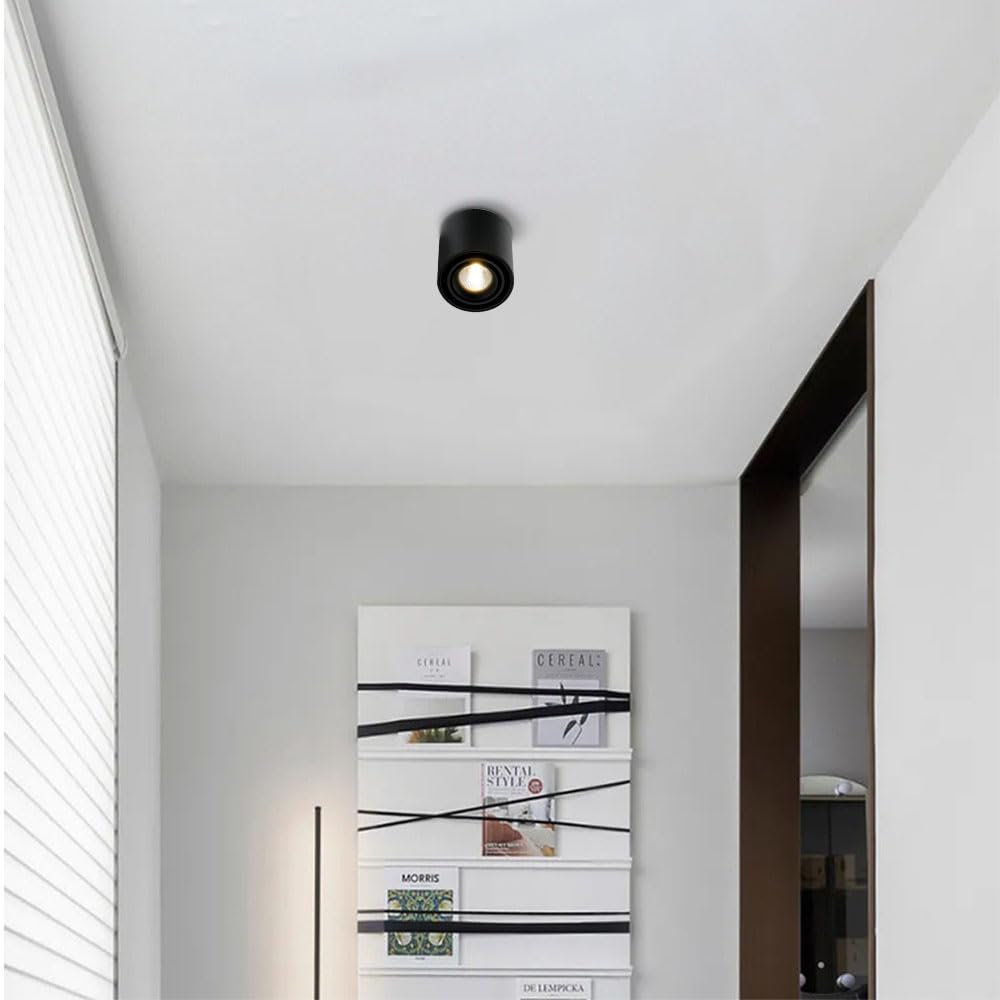 Reflektor Sufitowy Led, Cylindryczny, Sufitowy, Punktowy, Nowoczesny, Punktowy, Sufitowy, Punktowy, Oświetlenie Akcentowe, Aluminiowe Reflektory Do Salonu, Kuchni, Koryta（K4000K）