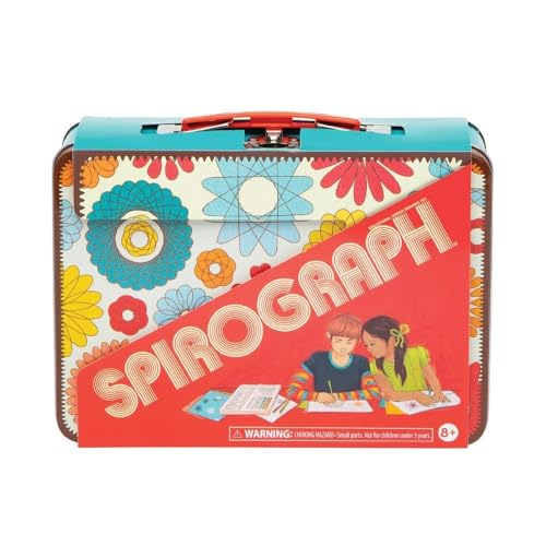 Image of Spirograph Lunchbox Arts and Crafts for Kids Drawing Kit Art Supplies