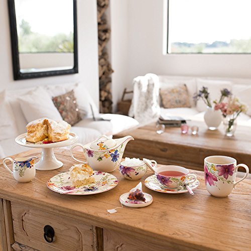 Villeroy & Boch Mariefleur Tea Kleine, Geschirr aus hochwertigem Premium in Pink Grün und Orange, 620 ML Tetera, Porcelana, Weiß, 15 x 15 x 20 cm - Imagen 4