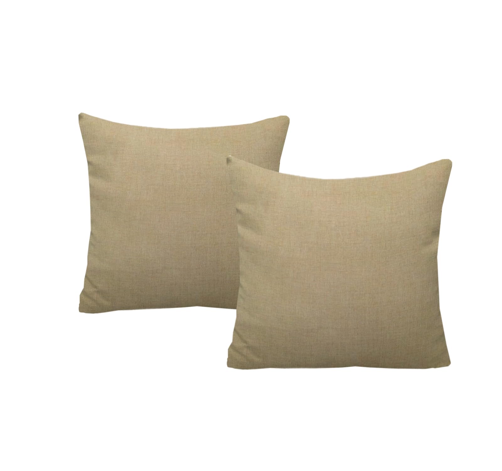 Qahing Set 4 Federe Per Cuscini Quadrati 45x45 Cm – Impermeabili Per Esterno, Colore Giallo Senape, Con Cerniera, Per Patio, Giardino, Divano - 4