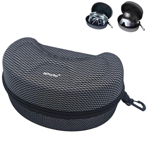 Hiturbo Ski Goggles Hard Case EVA Snowboard Goggles Box Diving Mask Protection Carrying Case for Snow & Water Sport(1pc)