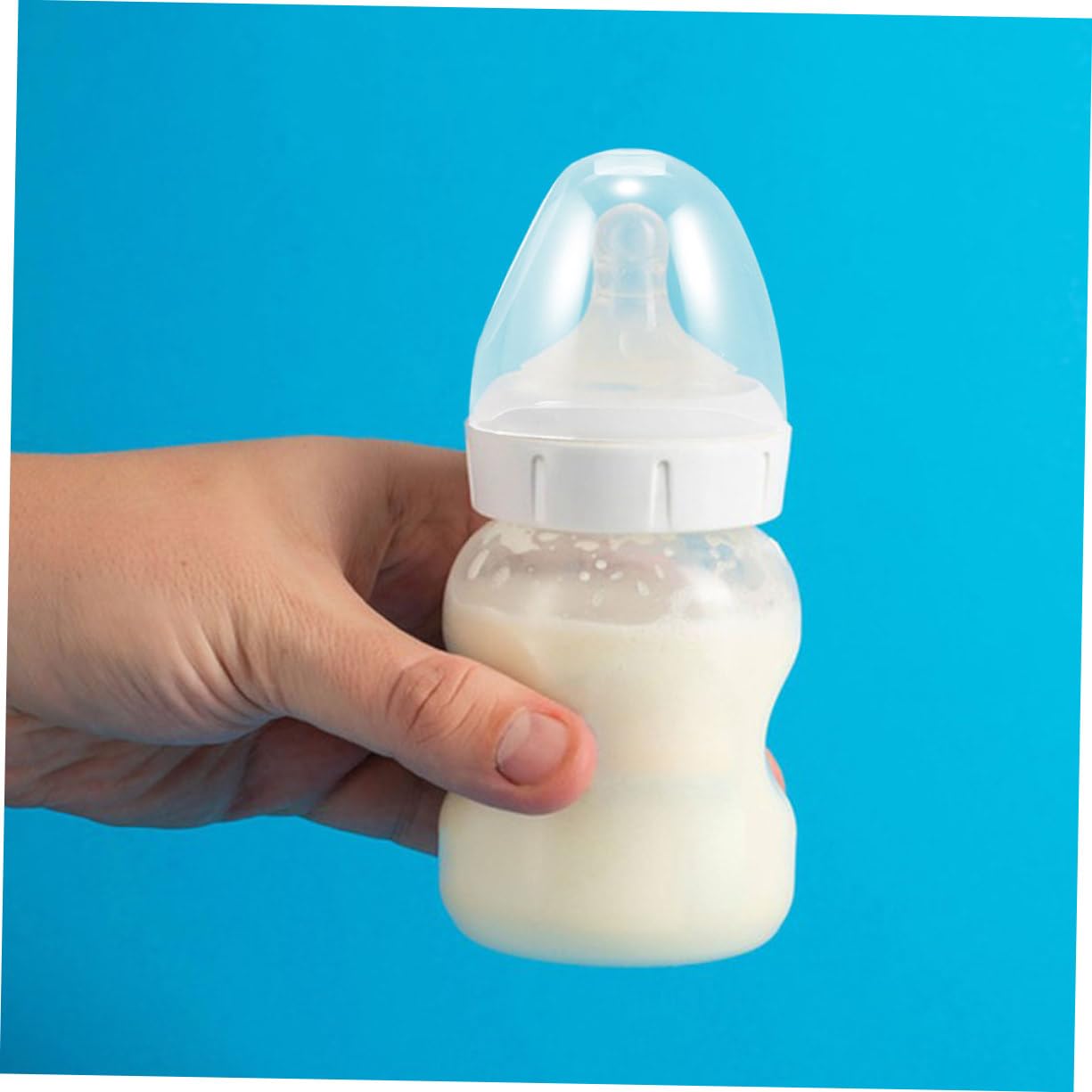 PRETYZOOM Milk Bottle Dust Cover 4pcs Baby Bottle Replacement Lid Leakproof Caps for Feeding Bottles Plastic
