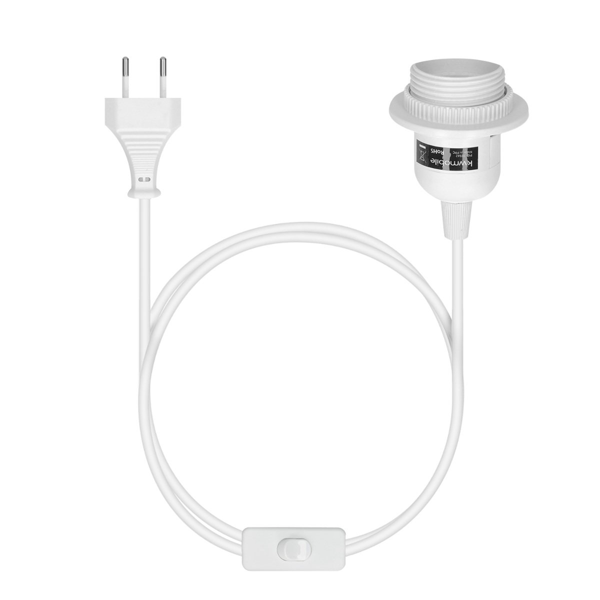 Portalampada E27 Con Cavo 5m E Interruttore - Bianco Per Fai Da Te - Foto 10