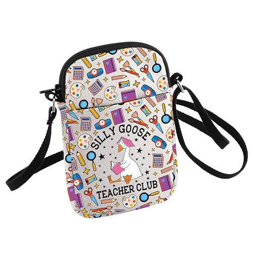 HOLLP Silly Goose Teacher Club Crossbody Bag Funny Teacher Gift Silly Goose Gift Back to School Gift
