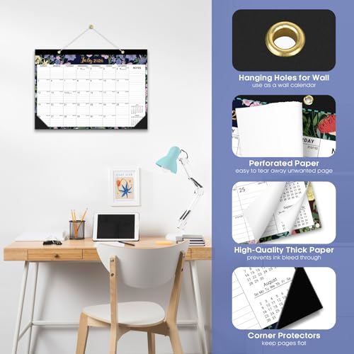 Image of Taja Desk Calendar 2026-2027, Jul 2026-Dec 2027, 18-Month, 17 inch x 12 inch