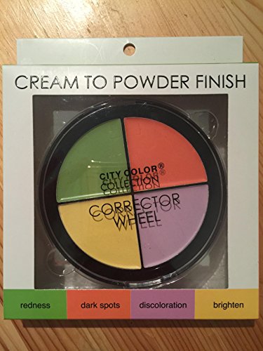 City Color Cream to Powder Finish Corrector Wheel Green Orange Yellow Purple