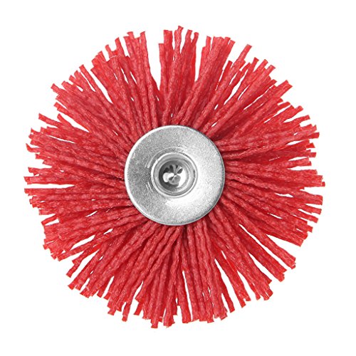 NIHENHAO Cepillo de Alambre de Acero Abrasivo para desbarbar para Pulir la Cabeza Alambre Abrasivo de vástago de Rueda de Nylon