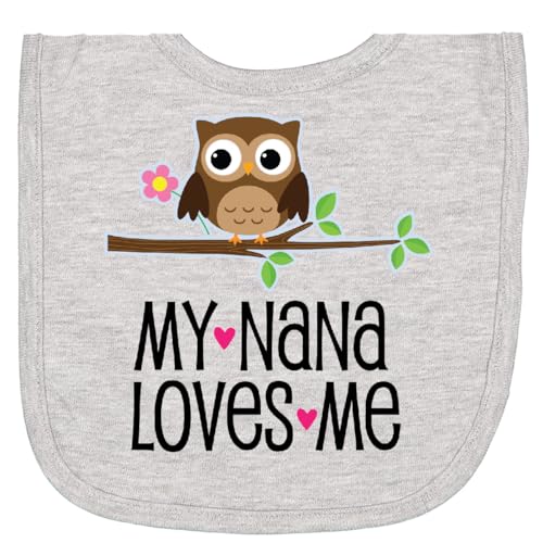 inktastic My Nana Loves Me Owl Newborn Bib