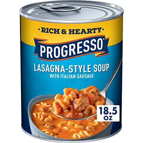 Image of Progresso Rich & Hearty, Lasagna-Style Soup With Italian Sausage, Canned Soup, 18.5 oz.