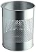 Durable 331023 Cestino Per Rifiuti In Metallo Rotondo 15 Litri, Perforazione 165 Mm, Argento