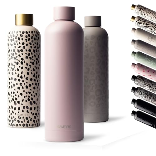 MAMEIDO Botella termica 750 ml, Botella agua acero inoxidable antigoteo, Botella agua termica sin BPA, Botella termo para bebidas frías y calientes (Powder Blush)