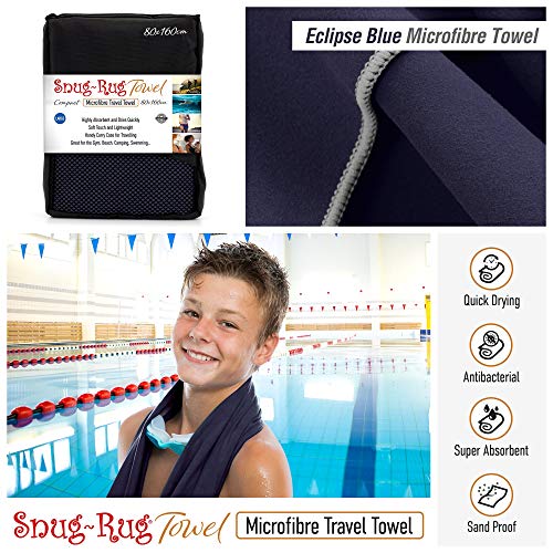 Snug-Rug-Microfibre-Towel-Large-80-x-160cm--Super-Absorbent-Quick-Drying-Lightweight-Compact-Travel-Antibacterial-Swimming-Sports-Travel-Sand-Proof-Beach-Towels-Eclipse-Blue