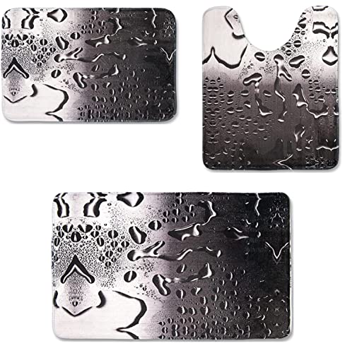 VERDA 3tlg Badeset Badgarnitur Badteppich Badematte Dusche WC Vorleger Teppich (SN9905)