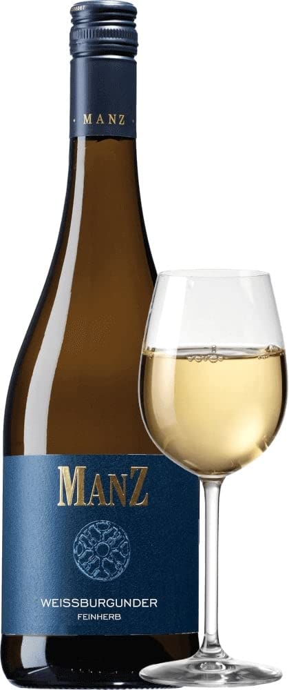 Weißburgunder feinherb von Weingut Manz - Weißwein 6 x 0,75l VINELLO - 6er - Weinpaket inkl. kostenlosem VINELLO.weinausgießer