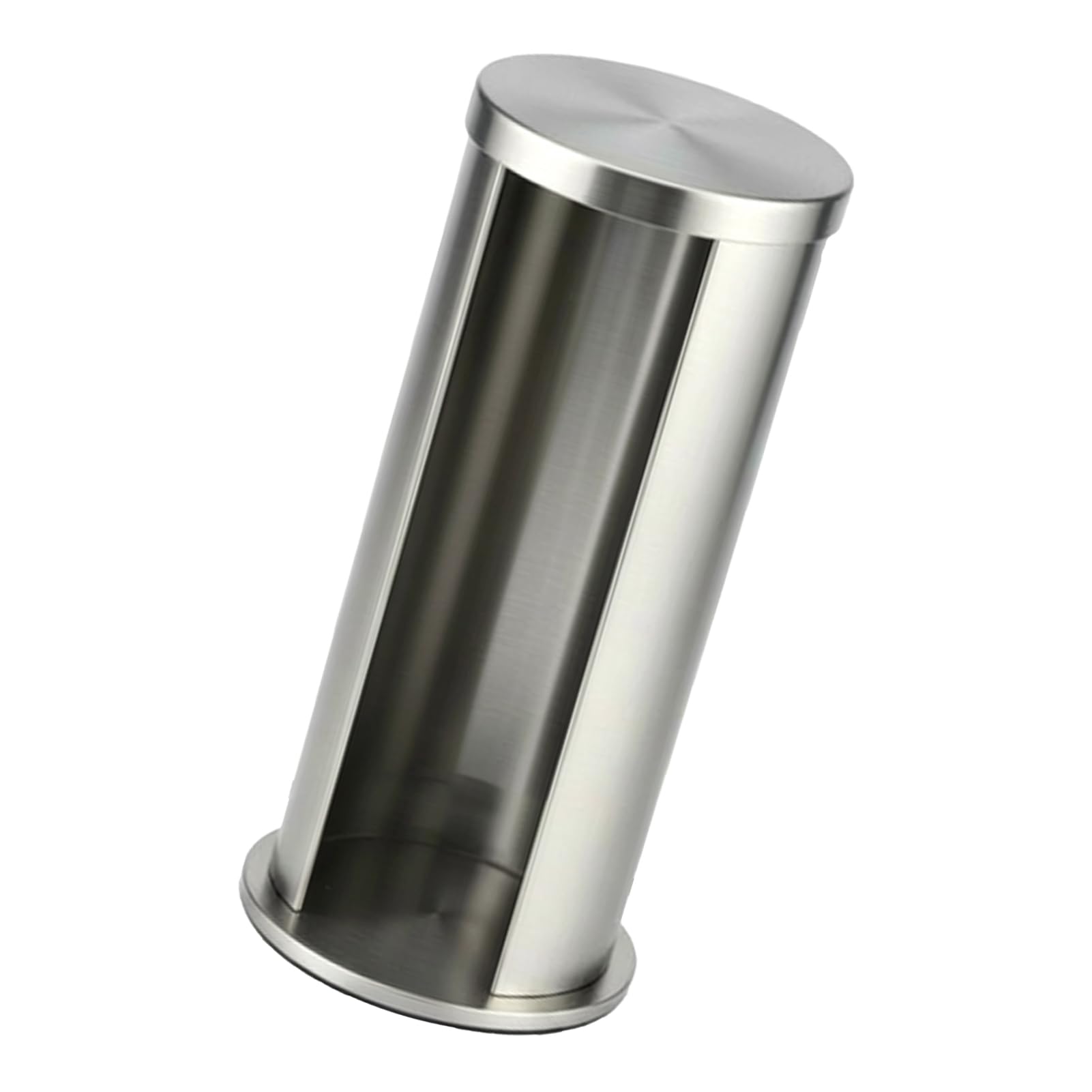 Porta Dischetti Cosmetici in Cotone, Organizer Rotondo in Metallo con Dispenser, Contenitore per Dischetti Struccanti Antiruggine