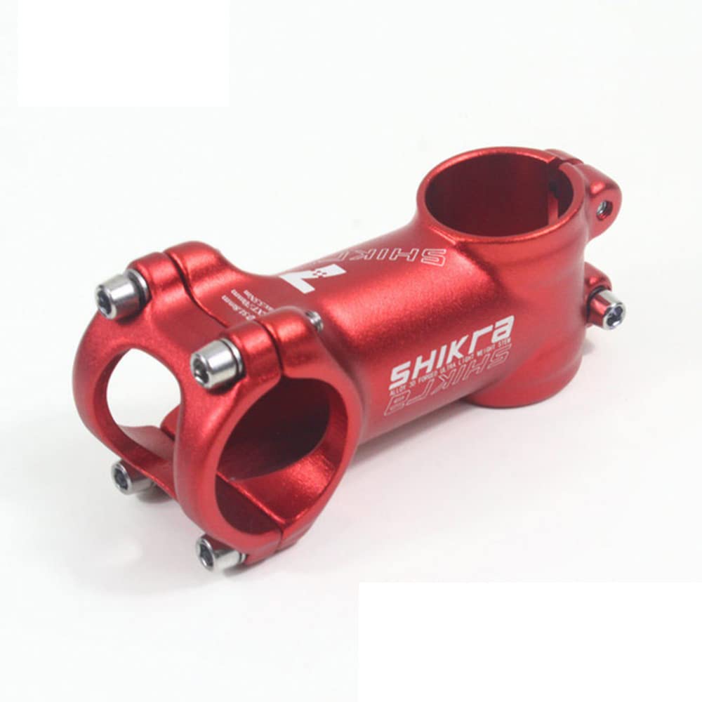 QYQAY 31.8mm MTB Stem ±7 Degree 35/45/55/60/70/80/90/100/110mm Bike Handlebar Stem Lightweight Aluminum Bicycle Riser for Mountain Bike Road Bike BMX Track Bike (RED,70mm)
