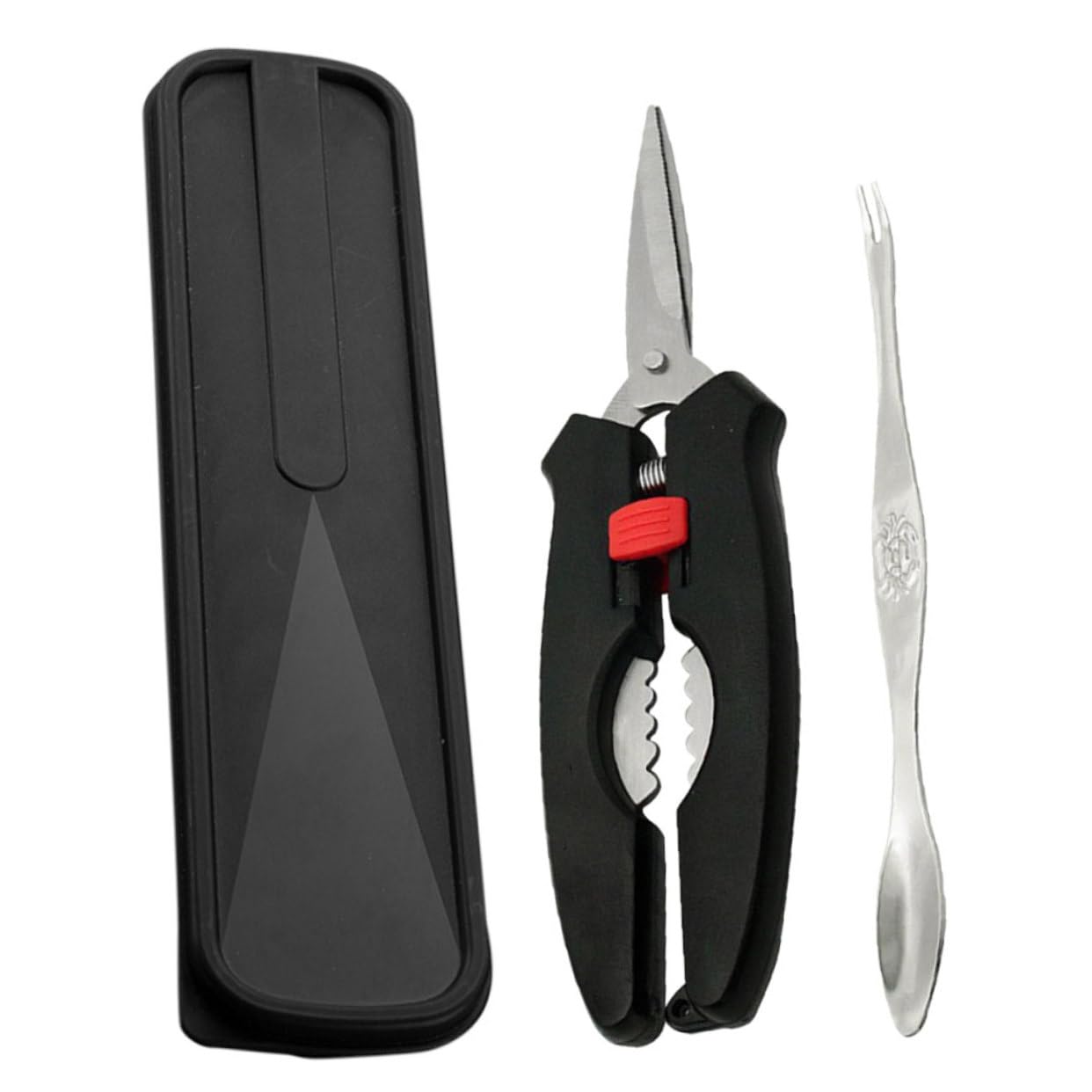 SOLUSTRE 3sets Utensili per Mangiare Granchio Metallo Include Pinze e Forchetta per di Mare con Scatola per Conservazione Strumenti Essenziali per Amanti del Granchio