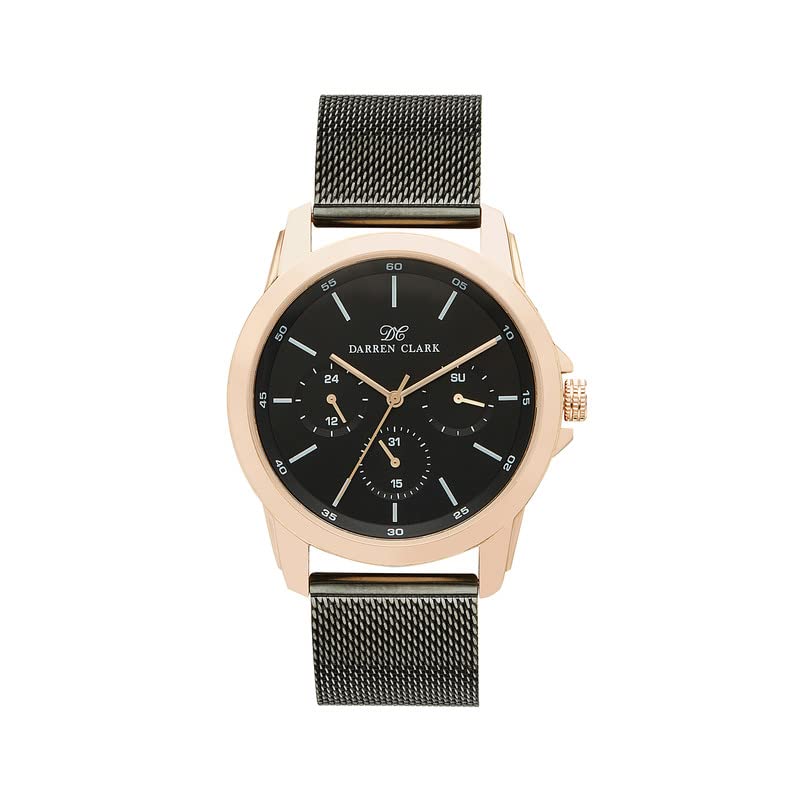 Darren Clark Black Dial Analog Mesh Straps Japness Quartz Premium Watch for Men 1007F-E0304 (B0C33SVP4R) Amazon Price History, Amazon Price Tracker