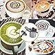 Schaumbereiter, Edelstahl-manueller Milchaufschäumer, manuell betriebener Milchschaum-Maker, mit doppeltem Schaumbildschirm, für Cappuccino Kaffee Latte heiße Schokolade (400ML)