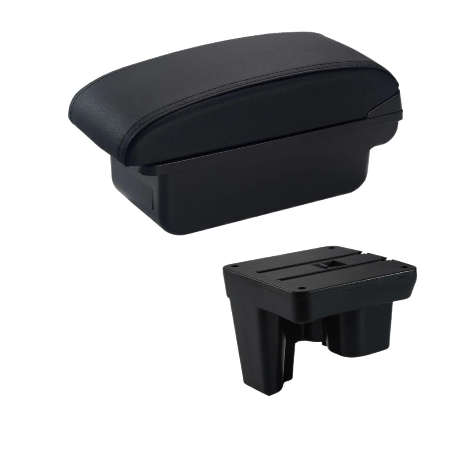 Hguvsjd Armrest Box For Toyota For Hilux Armrest Center Storage Box Dedicated Retrofit Internal Accessories Car Armrests(A Black Line No USB)
