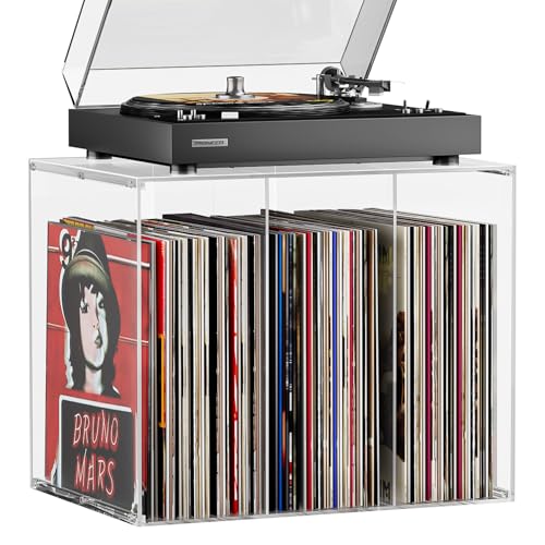 Bikoney Vinyl Record Storage,Stackable Cube Acrylic Vinyl Record Holder,Tabletop Record Player Stand,Vinyl Holder & Album Storage Box Crate Bin,Crystal Clear - Les Beatles, Paul McCartney, John Lennon, RIngo Starr, George Harrison Bikoney Vinyl Record Storage,Stackable Cube Acrylic Vinyl Record Holder,Tabletop Record Player Stand,Vinyl Holder & Album Storage Box Crate Bin,Crystal Clear
