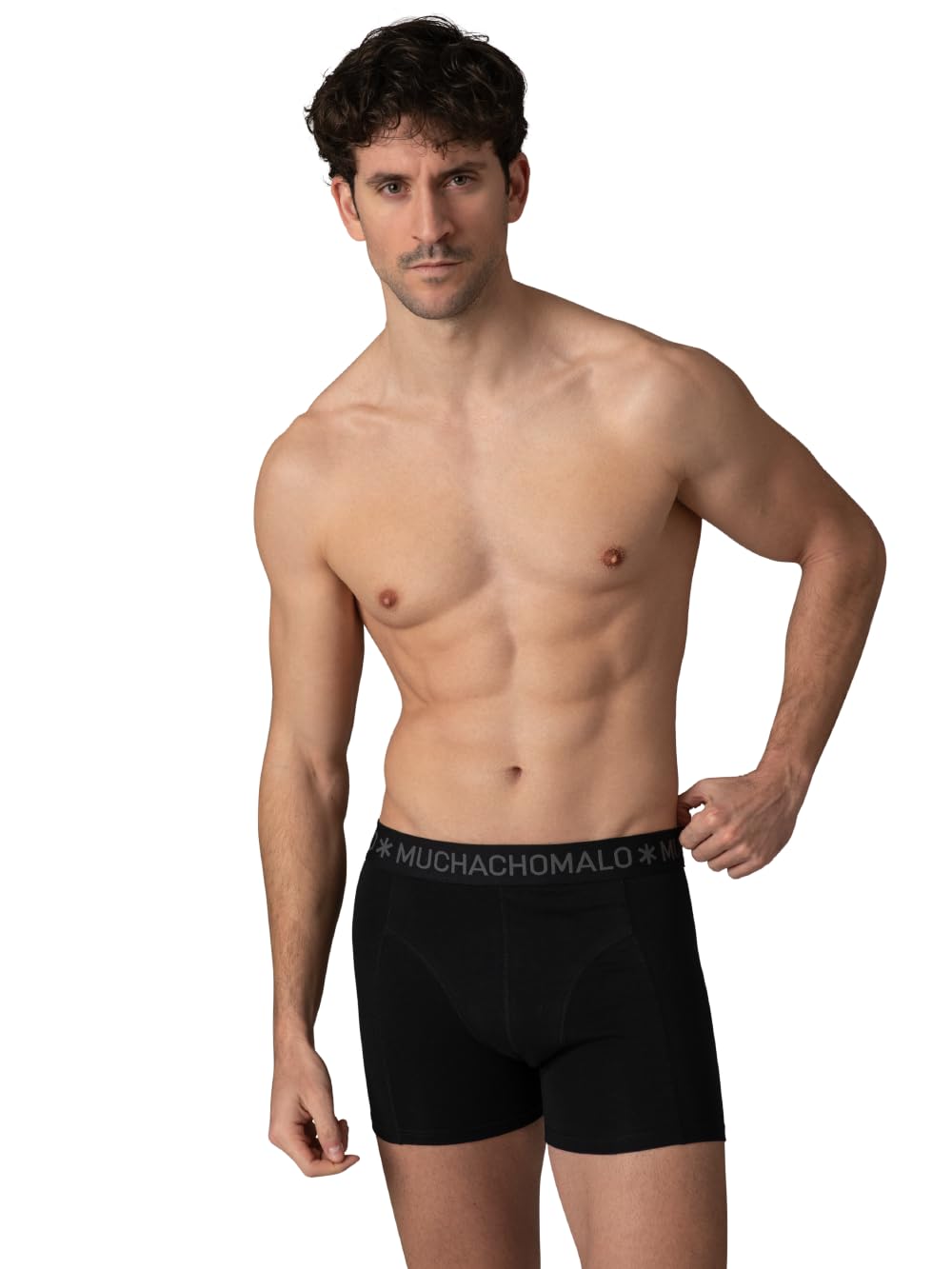 Muchachomalo Boxer da uomo confezione da 4 pezzi in cotone stampa grafica elastico in vita vestibilità regolare biancheria intima taglie dalla S alla 7XL