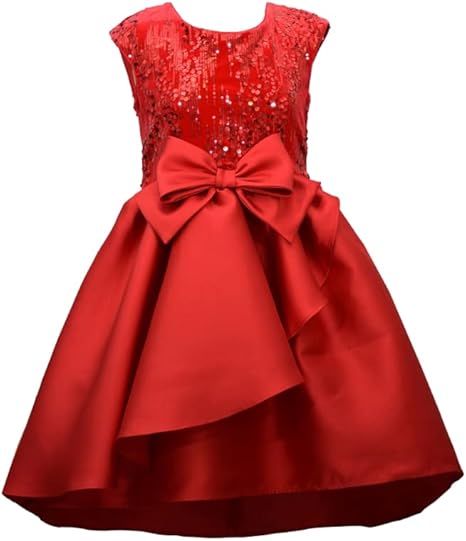 Bonnie Jean Girl's Holiday Christmas Dress - Red Special Occasion Party Dress