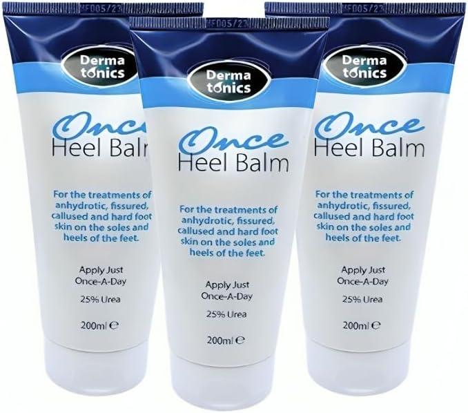 Dermatonics Once Heel Balm | Long-lasting Relief for Rough, Dry & Callused Feet | Paraben-Free, Clinically Proven, Suitable for Diabetics | Visible Results in 1 Day | 200ml x3