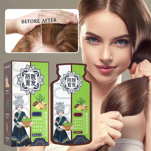 Ginger Anti Hair Loss Shampoo,Haarwachstum Shampoo,Polygonum Multiflorum Ginger Plant Extract Hair Care,Pflanzenextrakt ShampooGegen Haarausfall, Natürlich Bio Anti-Haarausfall