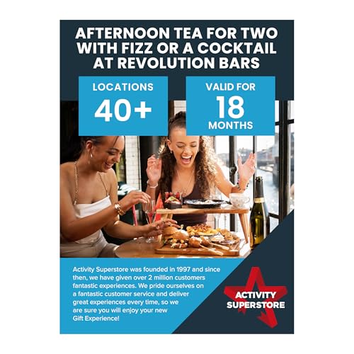 Image of Activity Superstore Afternoon Tea for Two with drink at Revolution Bars