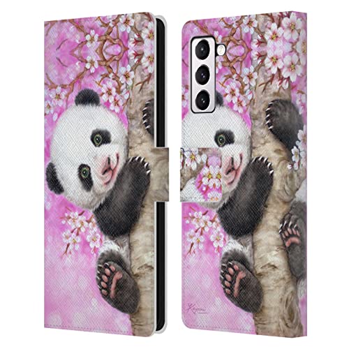 Étui portefeuille Galaxy S21+ 5G Kayomi Harai Panda en fleurs de cerisier
