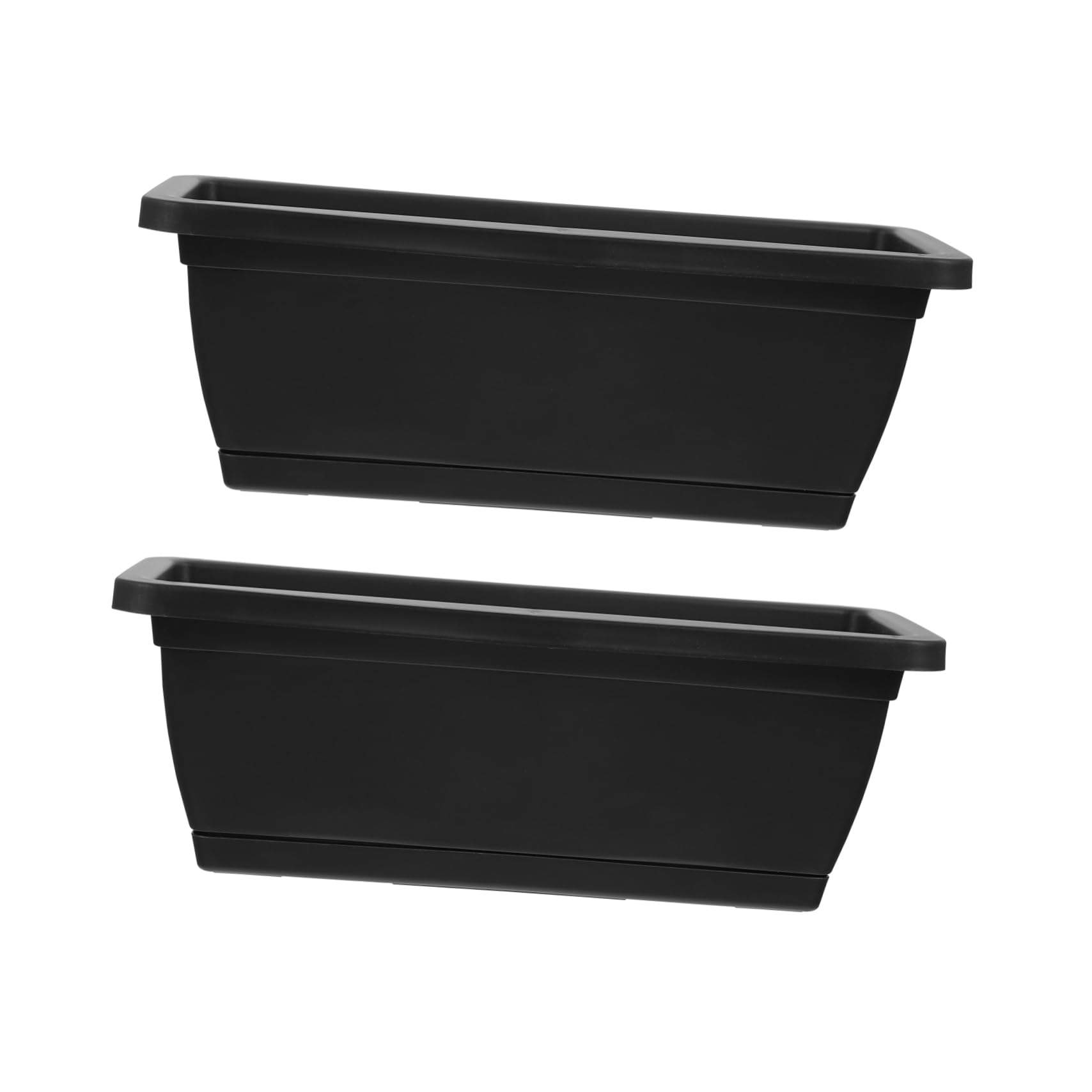 Pot rectangulaire drainage amélioré HEMOTON 2 pièces pour plantes saines