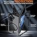 Hensinple for Samsung Galaxy Z Fold 6 Case Magnetic, Z Fold6 Case [Compatible with MagSafe][Slim Fit], Magnetic Charing Translucent Matte Back Shockproof Phone Case for Z Fold 6, Black