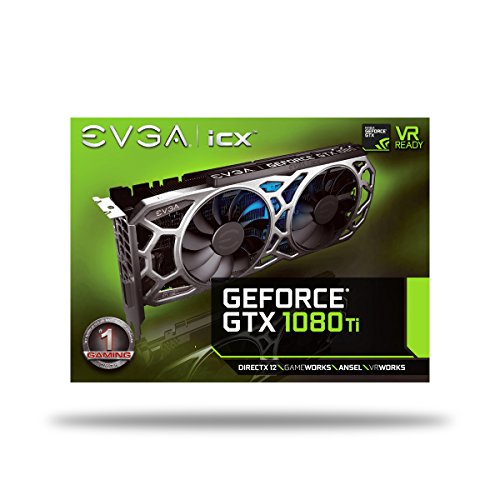 Image of EVGA GeForce GTX 1080 Ti SC2 Gaming, 11GB GDDR5X, iCX Technology - 9 Thermal Sensors & RGB LED G /P /M, Asynch Fan, Optimized Airflow Design Graphics Card 11G-P4-6593-KR