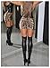 SOLY HUX Women's Lace Up Leopard Print Bodycon Mini Skirts Party Music Festival Rave Outfits Brown Leopard Medium