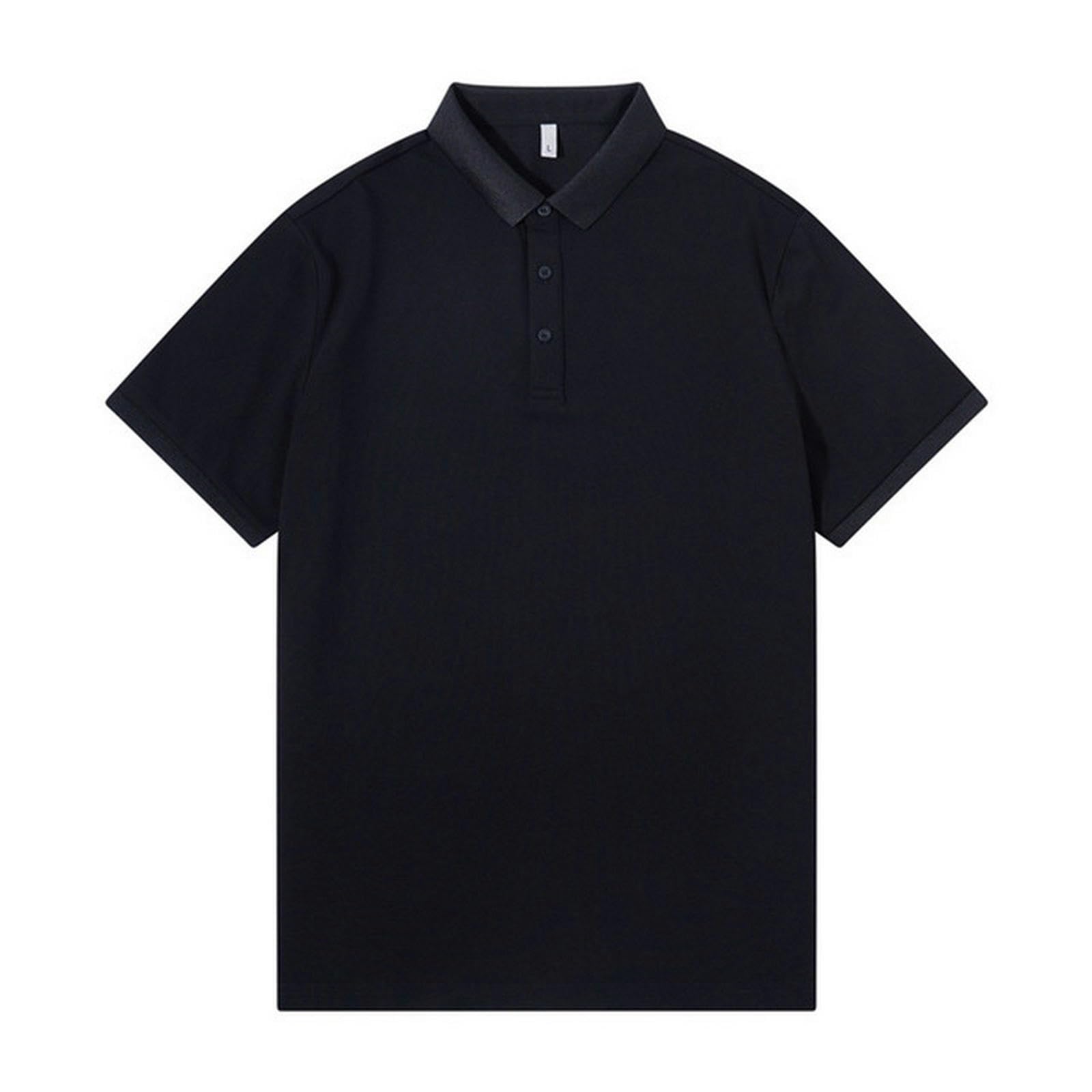 TEidea Męskie T-shirty Prosty Styl Męskie T-shirty Koszulka polo z krótkim rękawem, tkanina bawełniana, dekolt w jednolitym kolorze