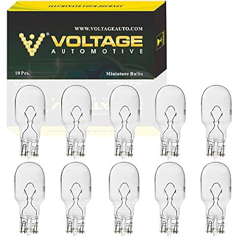 Voltage Automotive (10 Pack) 921 Bulb For License Plate Light Side Marker Automotive Interior Light Dashboard Dome Light Standard Replacement Cover