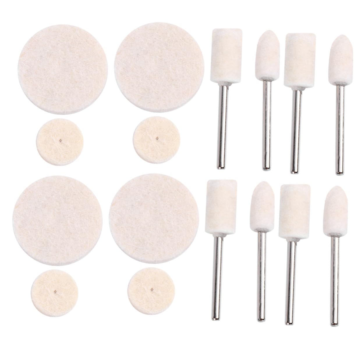 129 Pcs Wool Felt Polishing Wheel Buffing Pads Set for Metal Marble Jewelry Mirror Finish Rotary Tool Accessories