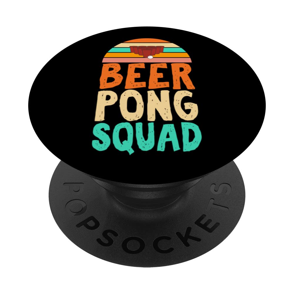 Beer Pong Squad Vintage Retro Graphic Print Apparel PopSockets Swappable PopGrip