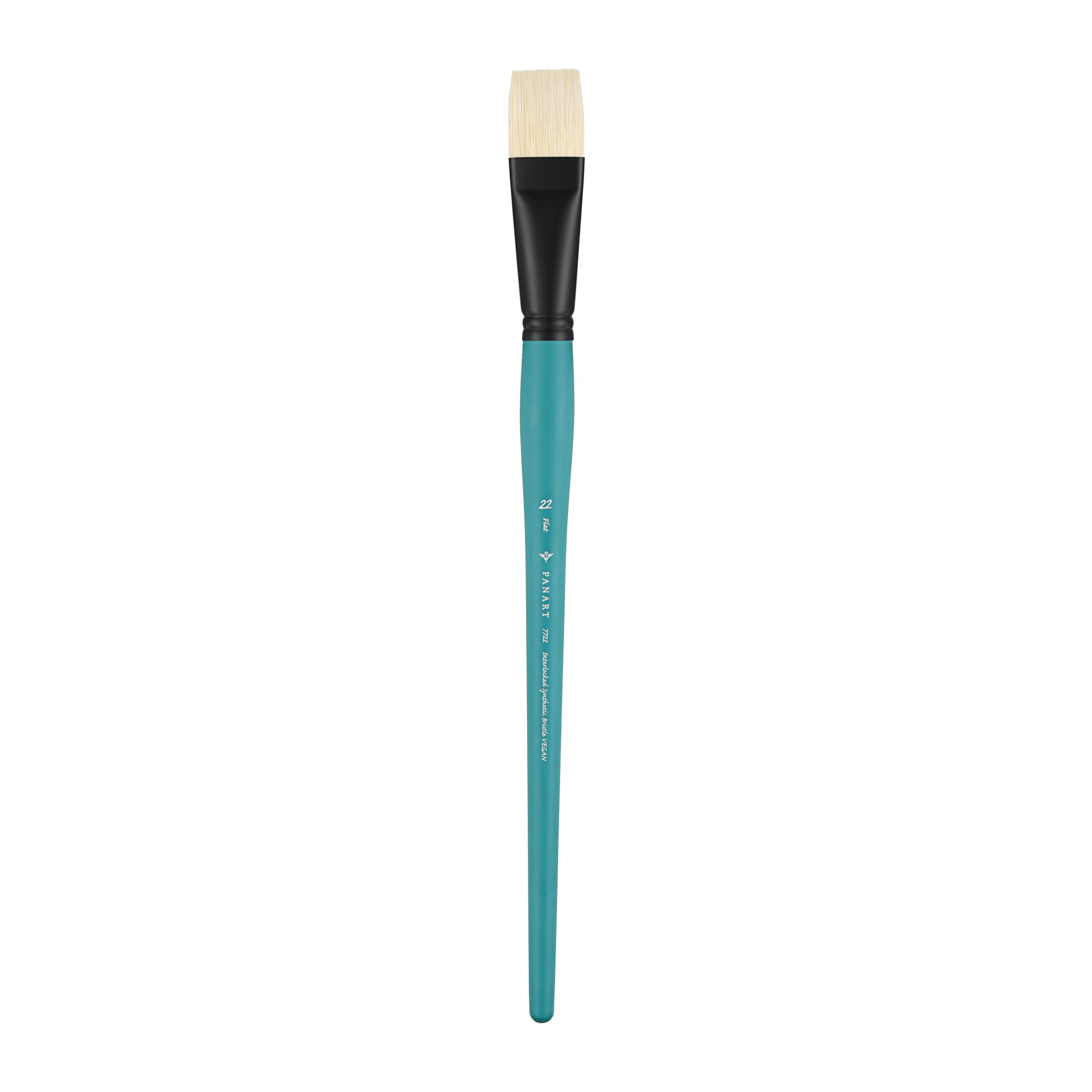 Pan Art Bristle Flat No. 22 – Detail & Wash Brush for Oil Paints – Studio-Quality Painting Tool Paintbrush for Fine Art, Craft & Illustration – 1 Unit